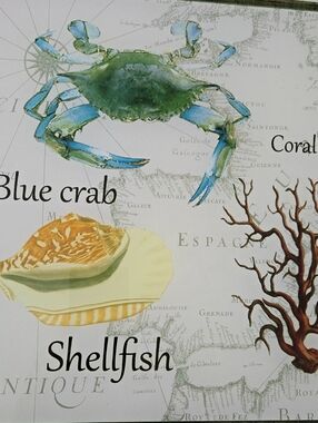 Glass Ocean Life Wall Hanger 11 X 11.5"